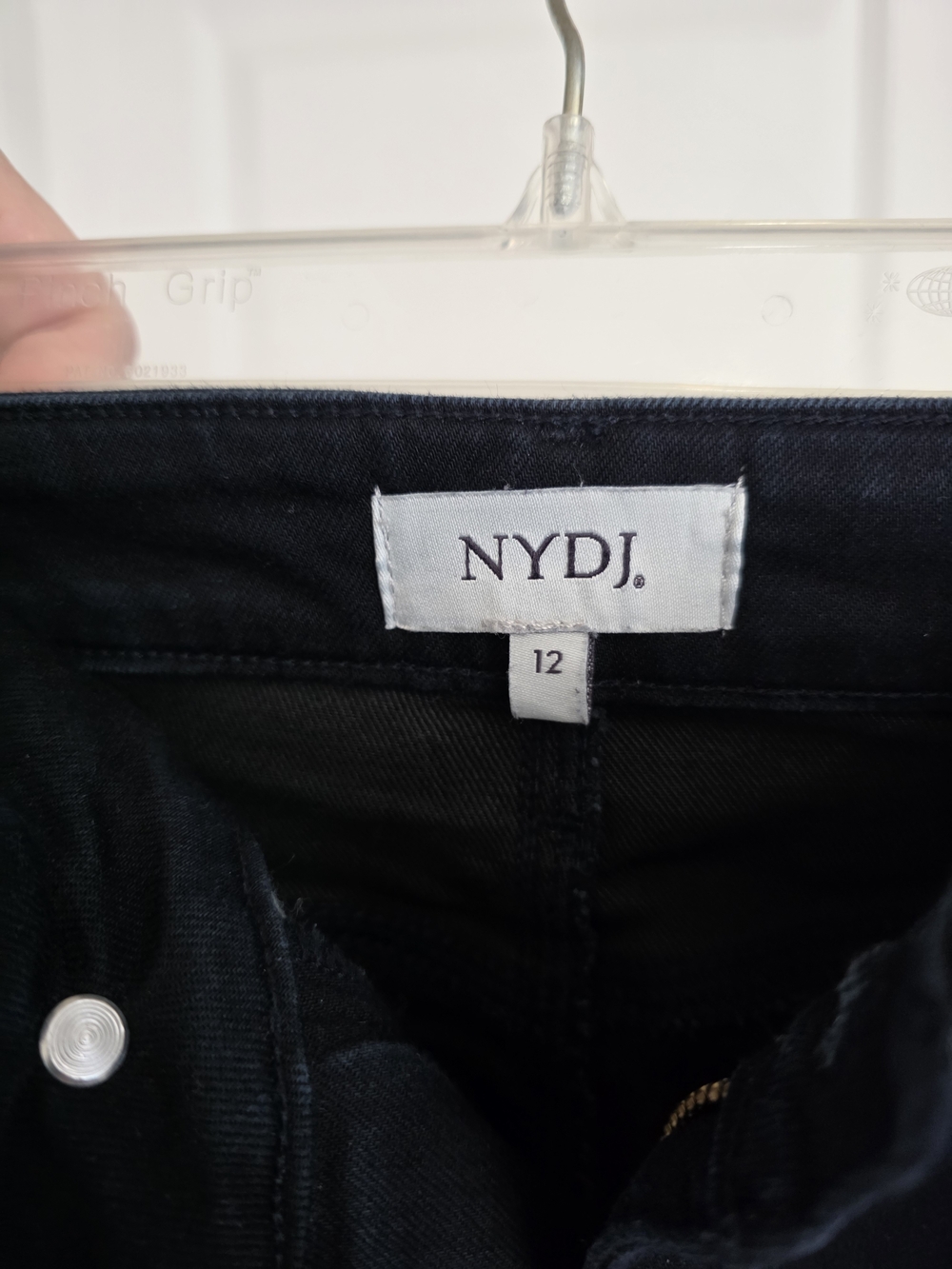 NYDJ Marilyn Straight Leg Jeans Size 12 Dark Navy Blue Stretch 32 Inseam - Picture 7 of 9